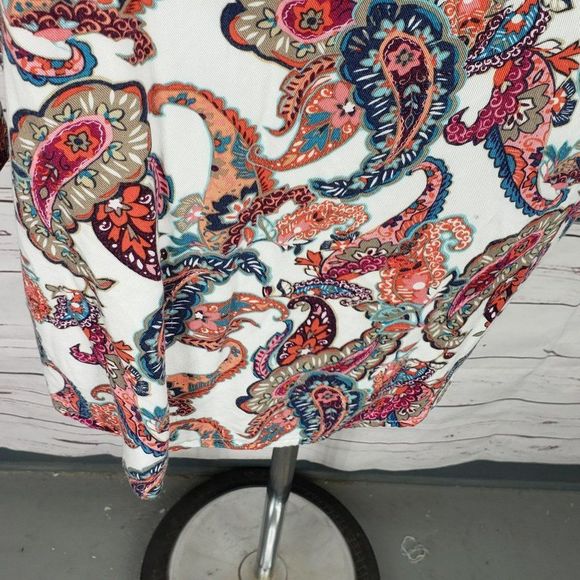 Liz Claiborne Paisley Print Shirt Buttons Down Two pockets Chest Size‎ XL - Picture 6 of 11